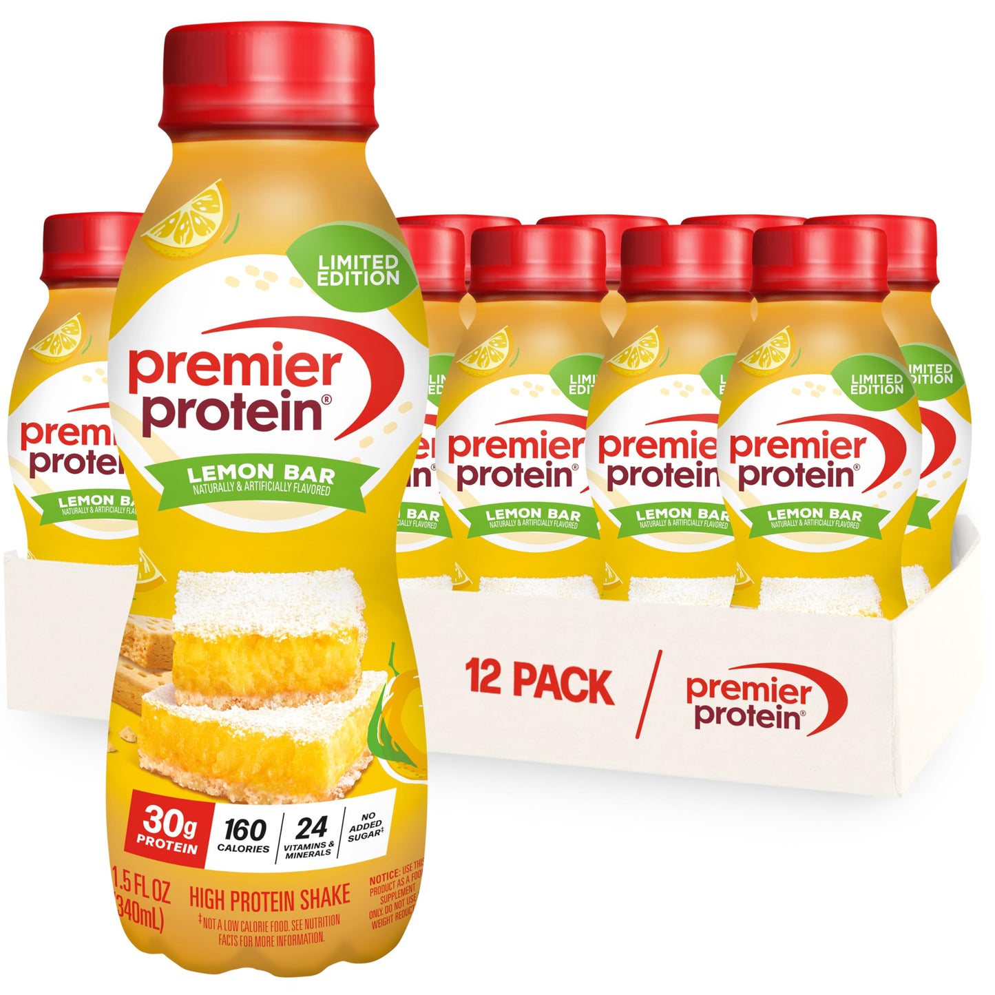 Premier Protein Shake, Caramel, 30g High Protein, 12 Pack