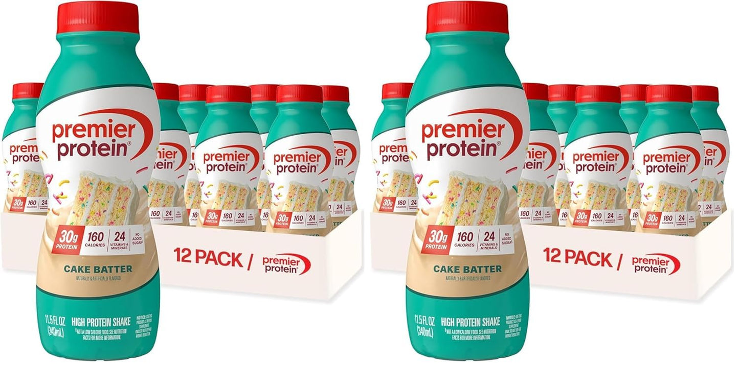Premier Protein Shake, Caramel, 30g High Protein, 12 Pack