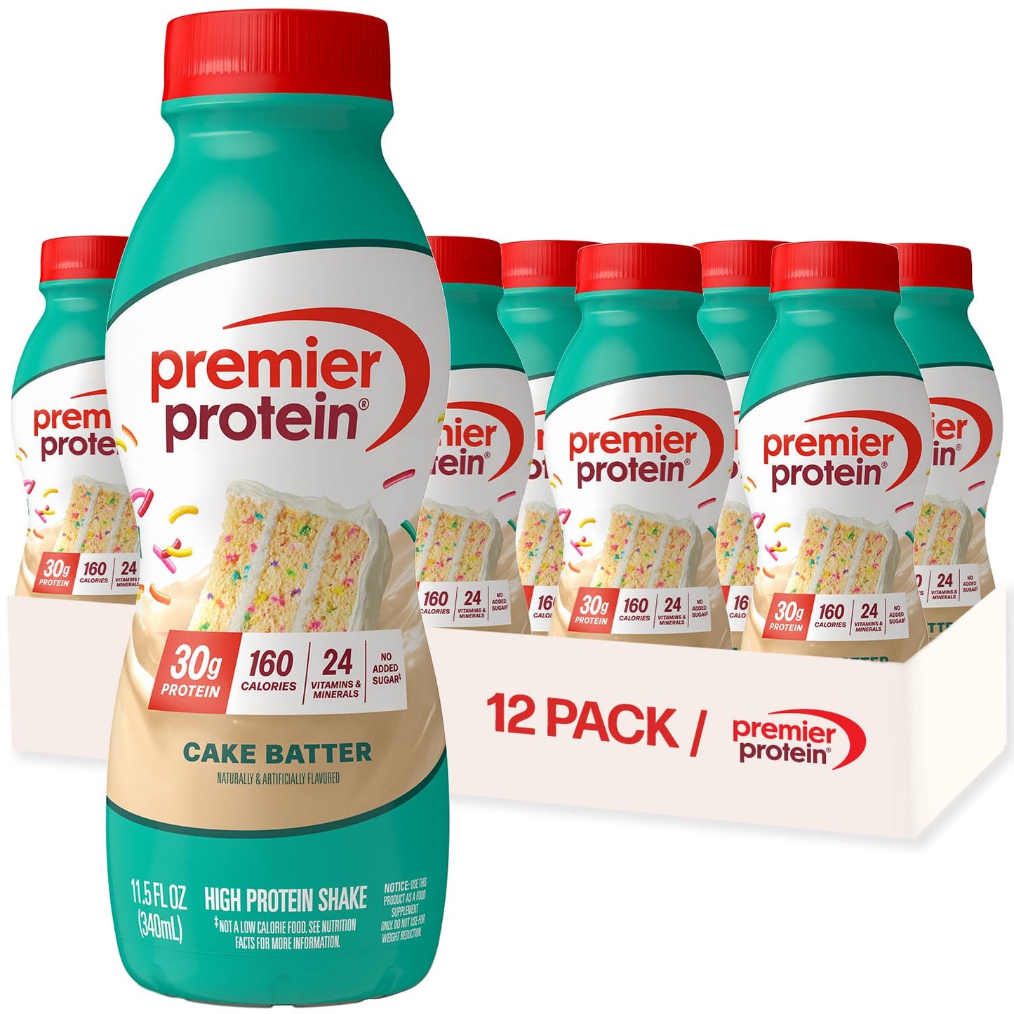 Premier Protein Shake, Caramel, 30g High Protein, 12 Pack