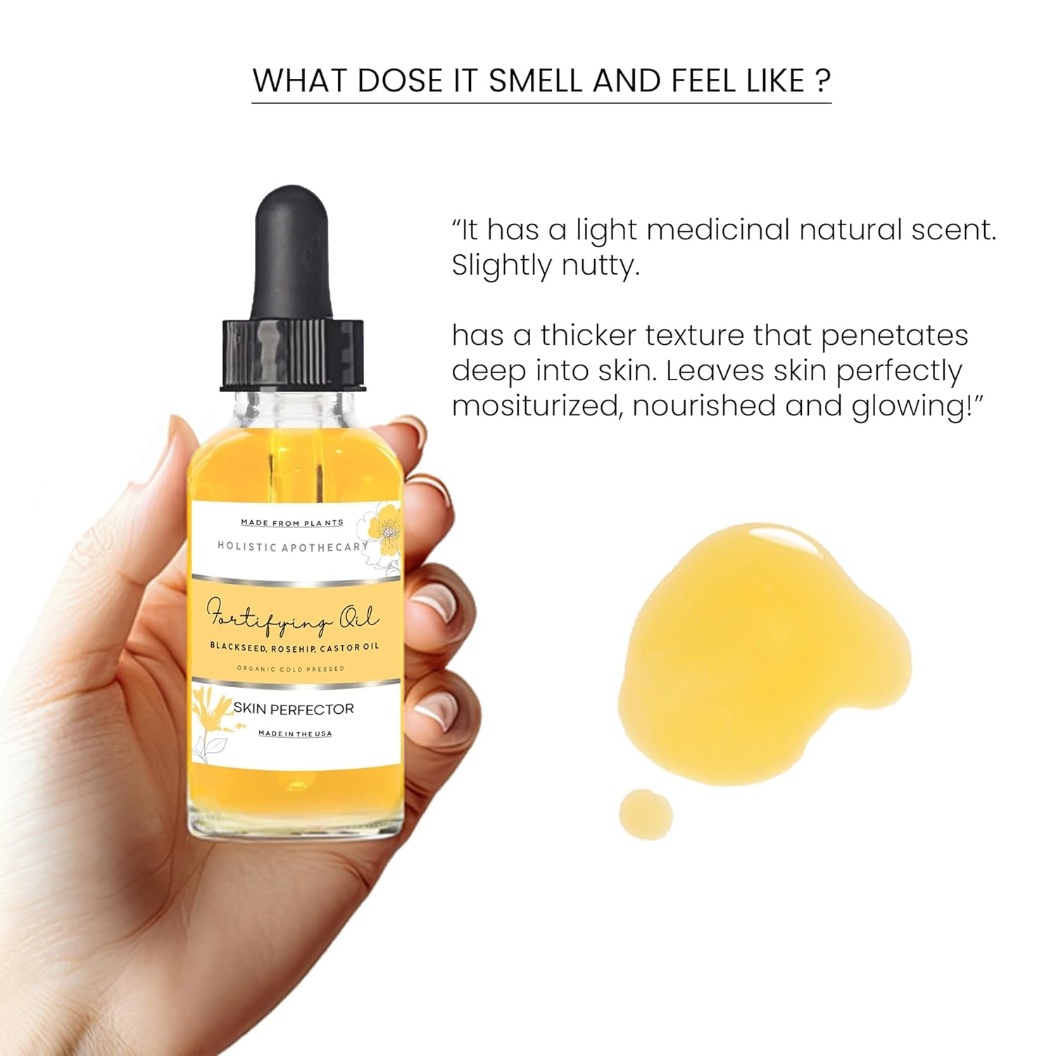 Black Seed, Rosehip & Castor Oil Organic Cold Pressed Fortifying Anti Aging Miracle Facial Moisturizer Face Oil Serum Glow Oil Hydrates Dry Wrinkled Skin Natural Skincare (1 FL OZ)