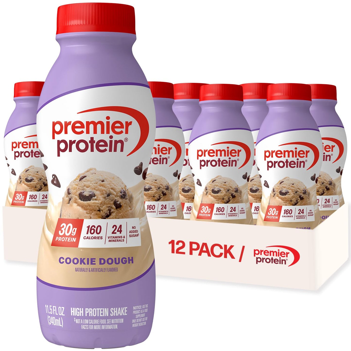 Premier Protein Shake, Caramel, 30g High Protein, 12 Pack