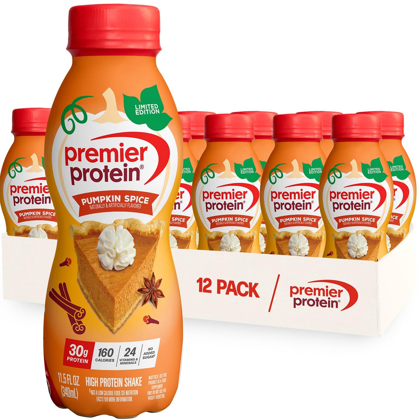 Premier Protein Shake, Caramel, 30g High Protein, 12 Pack