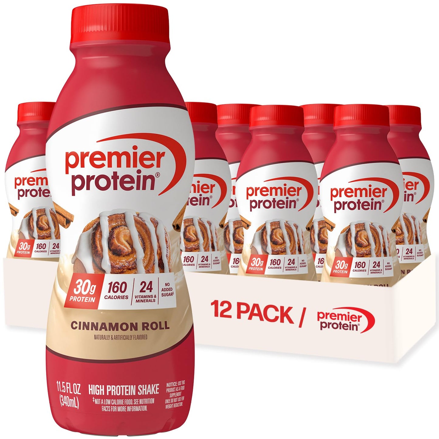 Premier Protein Shake, Caramel, 30g High Protein, 12 Pack