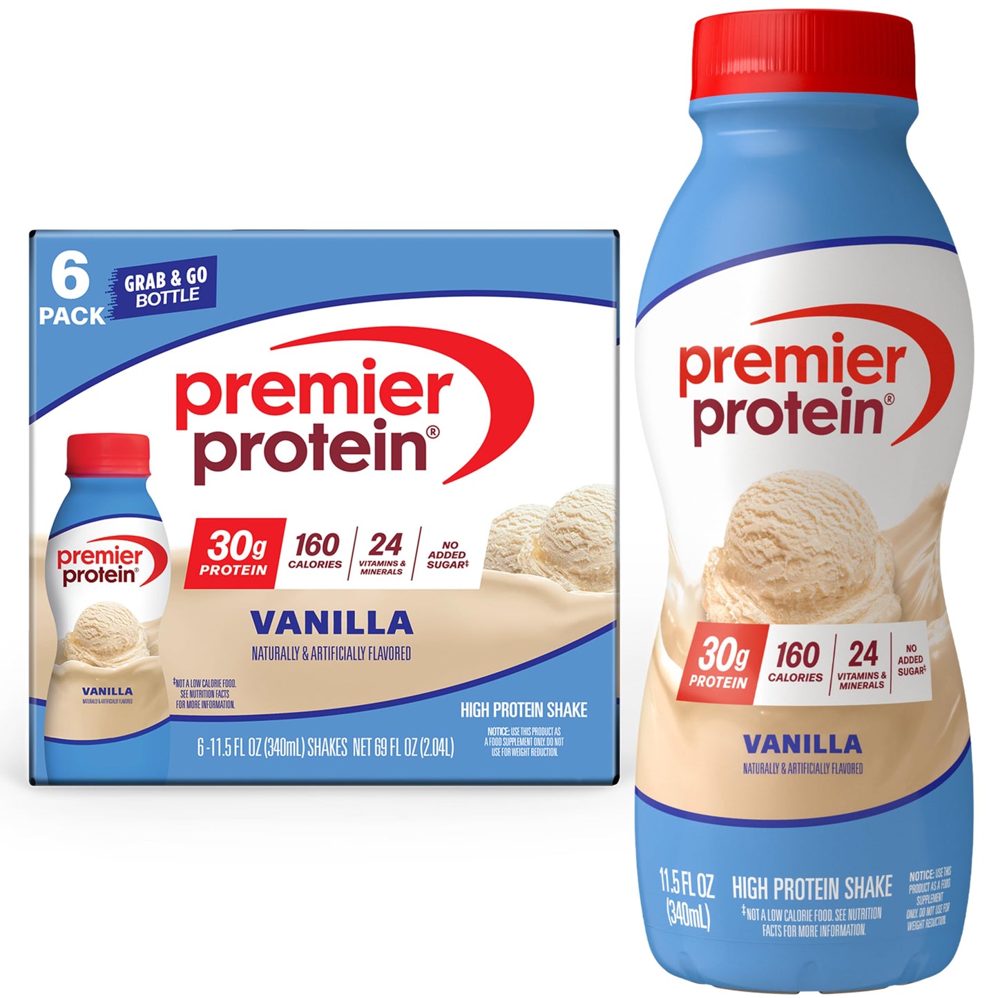 Premier Protein Shake, Caramel, 30g High Protein, 12 Pack